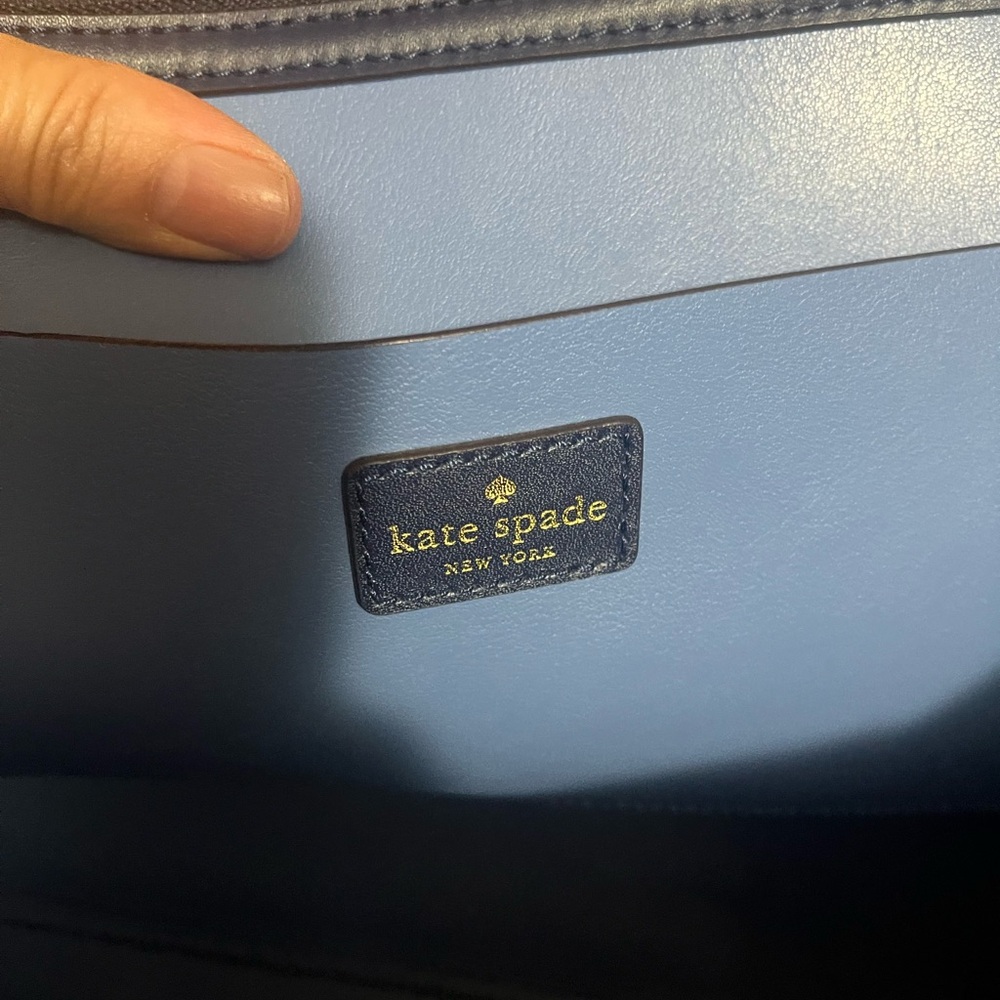 Kate Spade Blue Structured Tote with Sleek Design - Picture 10 of 13